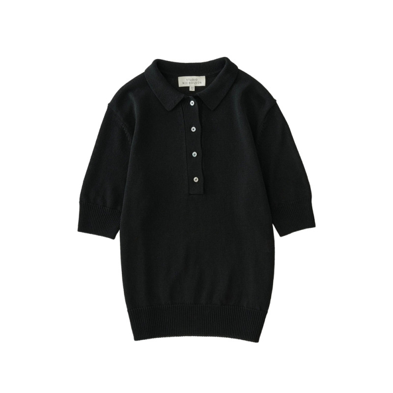 Studio Nicholson Tolsa Collar Knit Polo Top