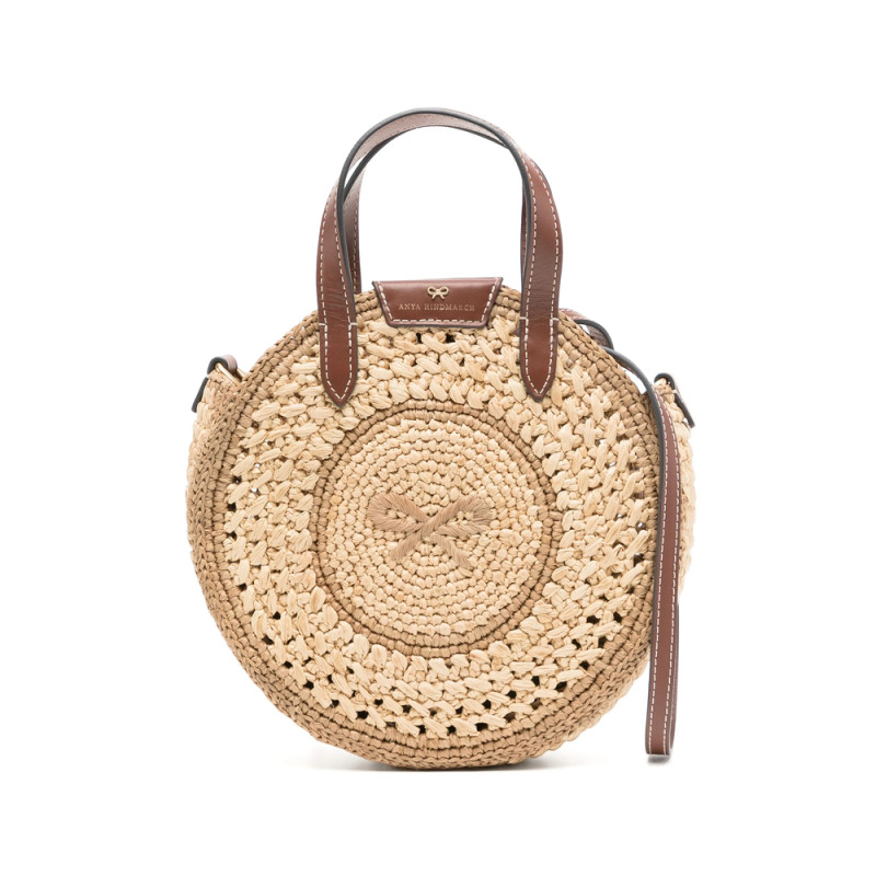 Anya Hindmarch Small Bow Round Beach Bag