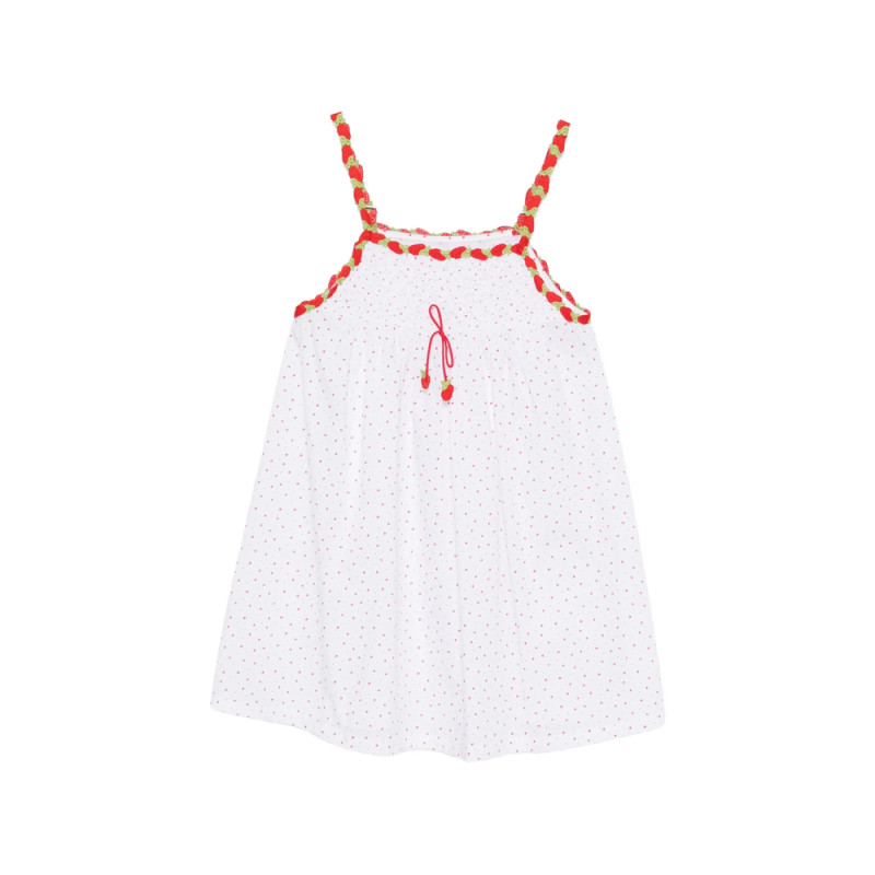 Frankies Bikinis Coppola Polka Dot Strawberry-print Mini Dress