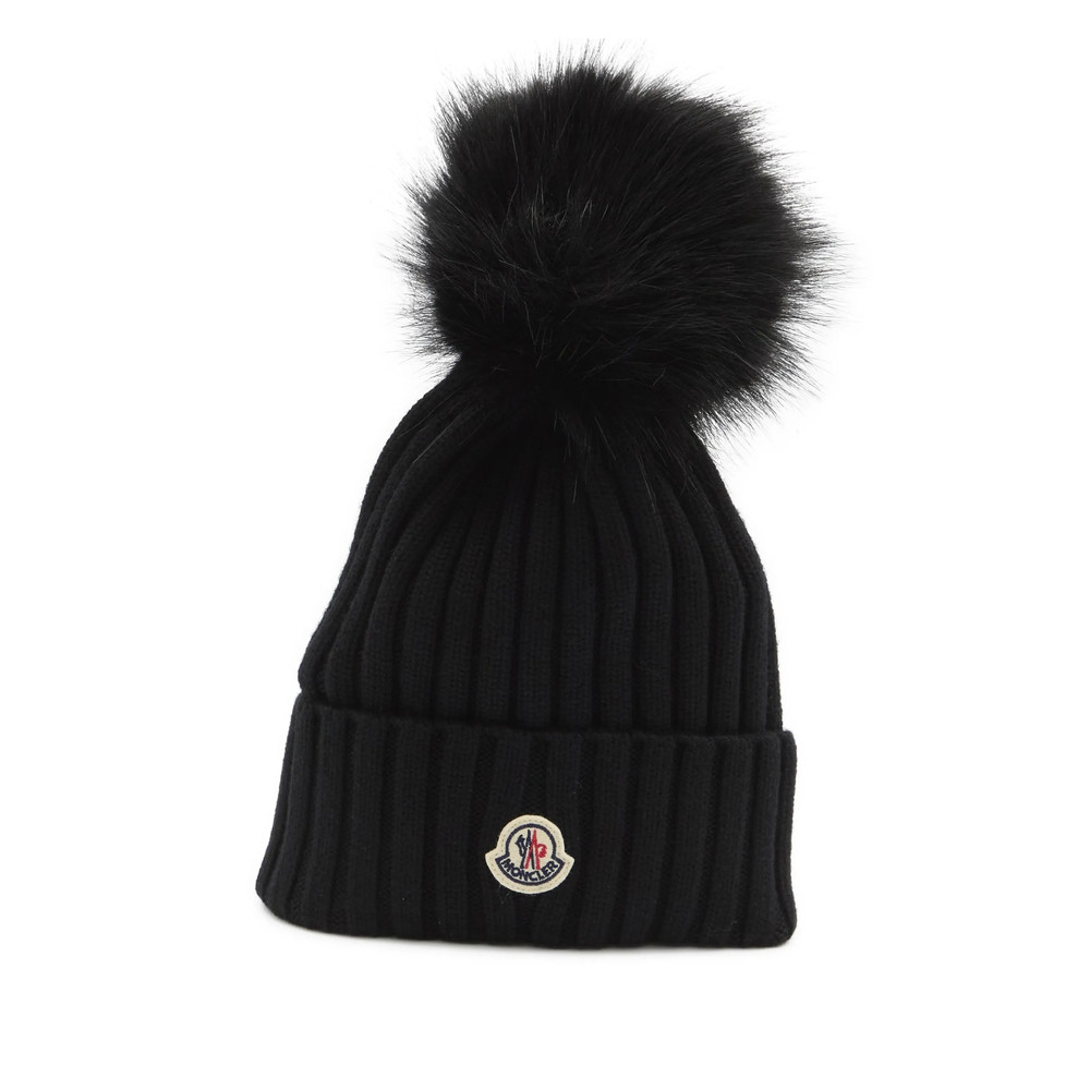 Moncler Ribbed Knit Pom-pom Beanie