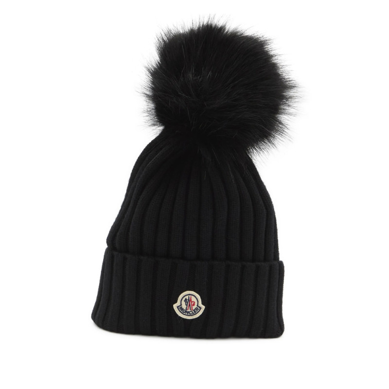 Moncler Ribbed Knit Pom-pom Beanie