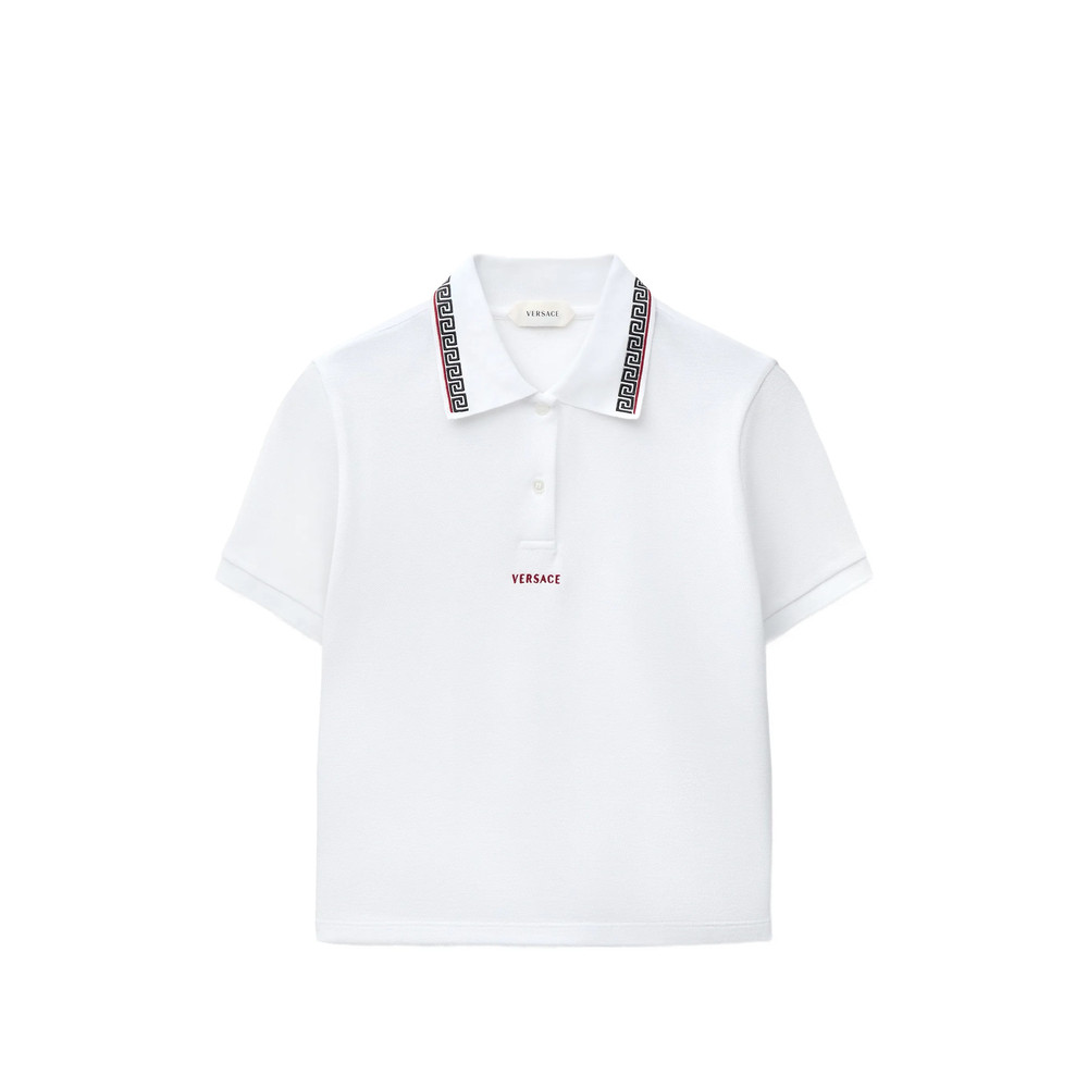 Versace Embroidered-logo Cotton Piqué Polo