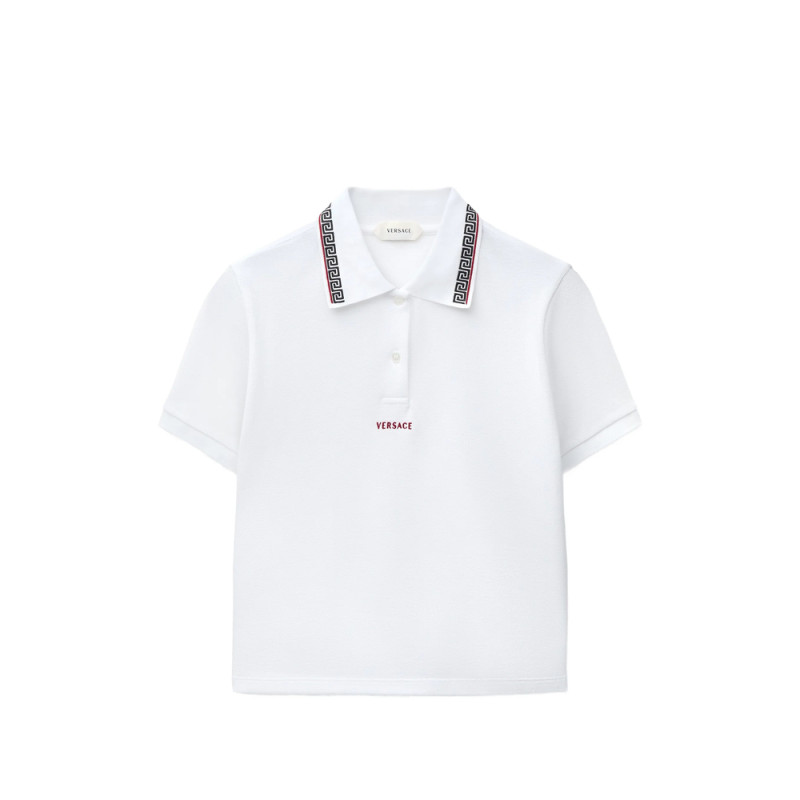 Versace Embroidered-logo Cotton Piqué Polo
