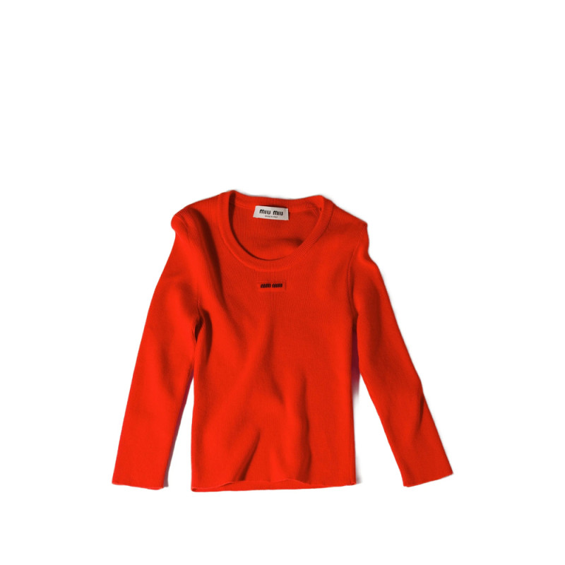 Miu Miu Cotton Crew-neck Sweater