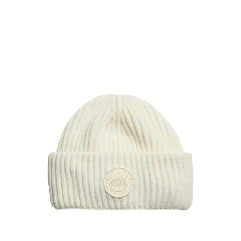 Canada Goose Logo-patch Ribbed-knit Beanie Hat