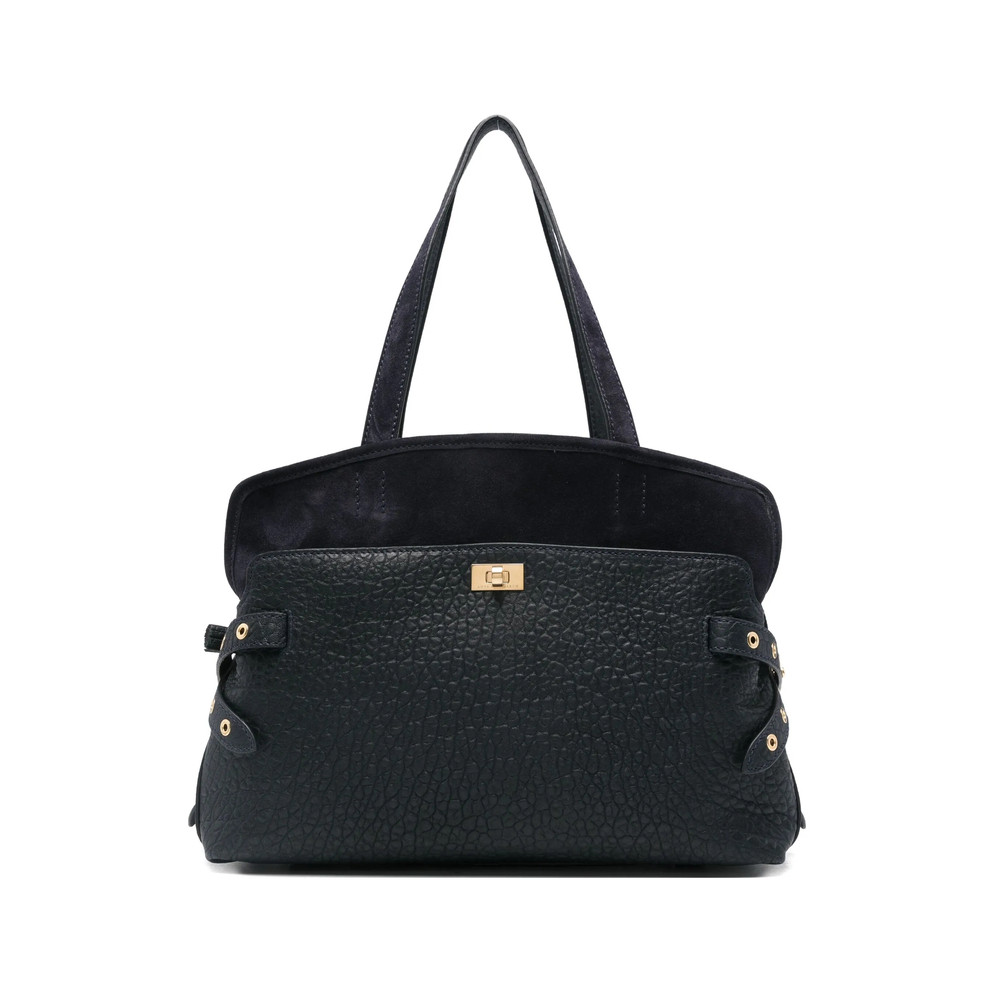 Anya Hindmarch Grained-leather Eyelet-detail Tote Bag