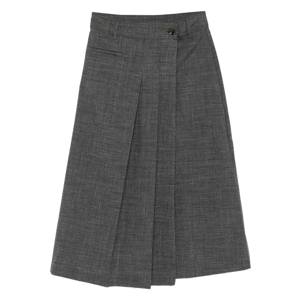 Soeur Pleated Wrap Skirt