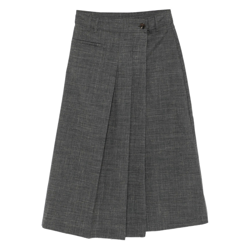 Soeur Pleated Wrap Skirt