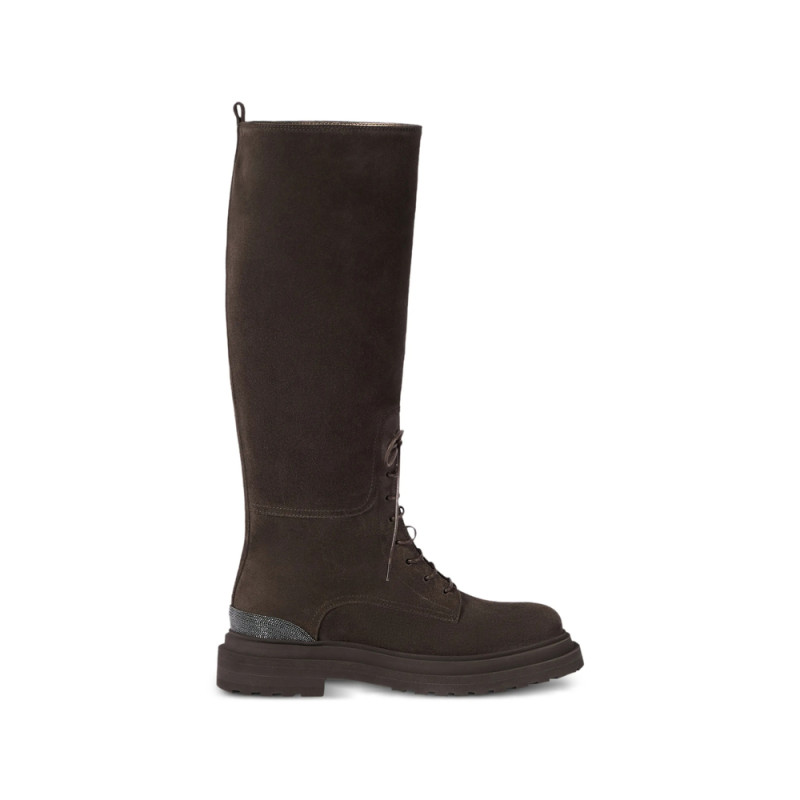 Brunello Cucinelli Suede Boots With Precious Detail