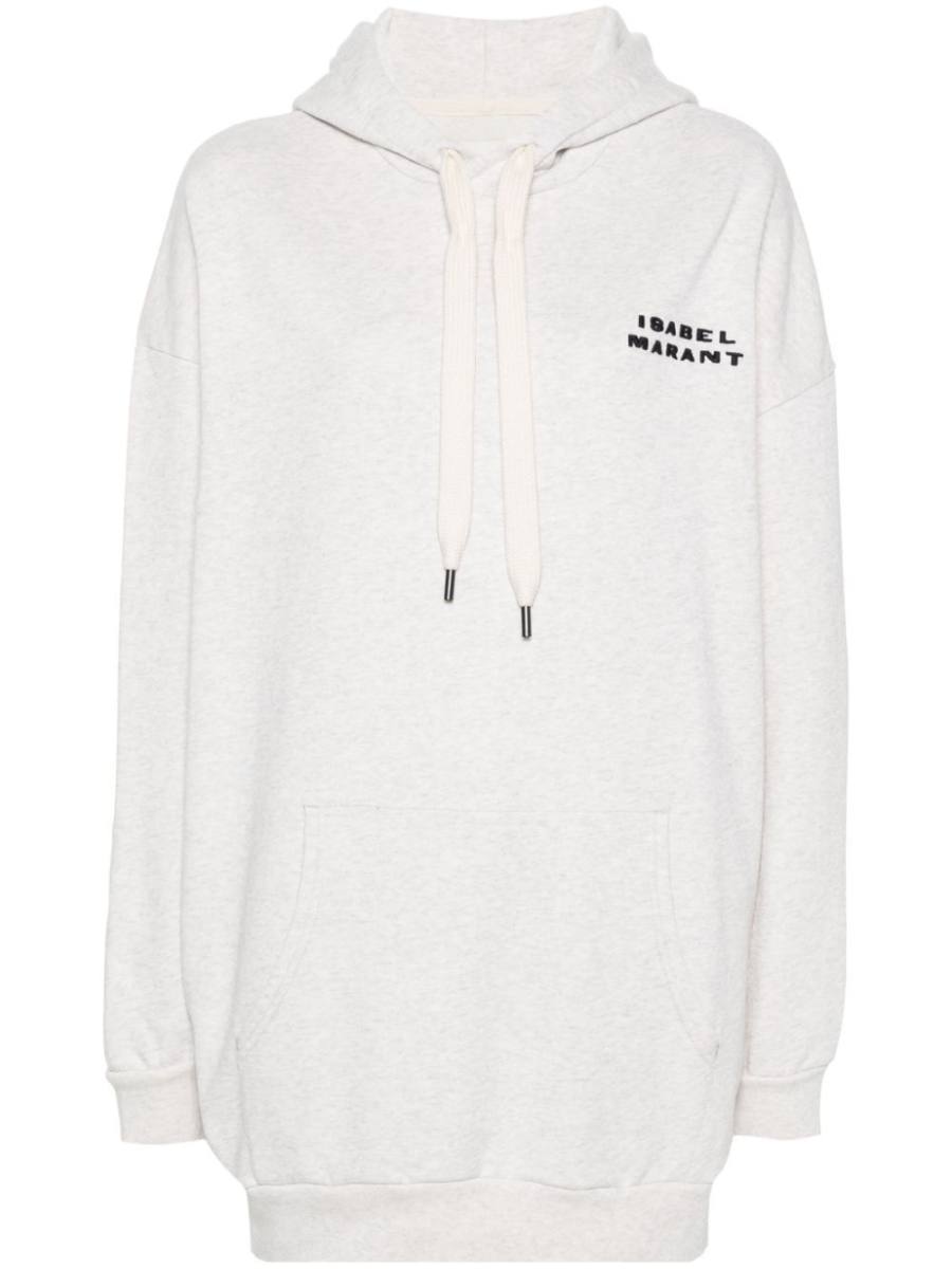Solena flocked-logo hoosie