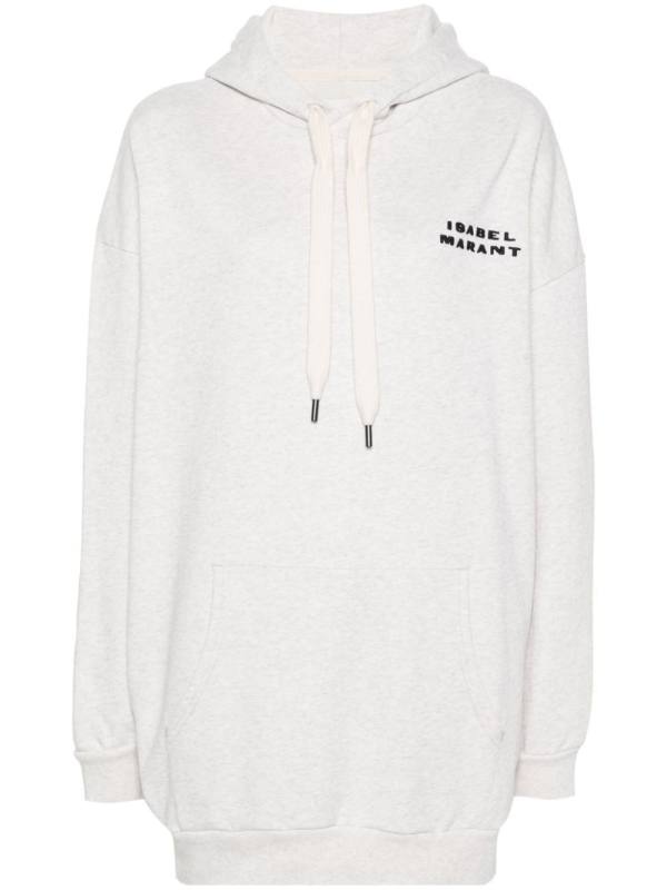 Solena flocked-logo hoosie
