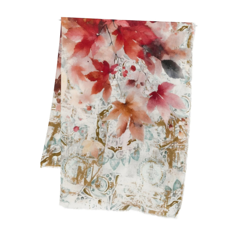 D'aniello Leaf-print Scarf