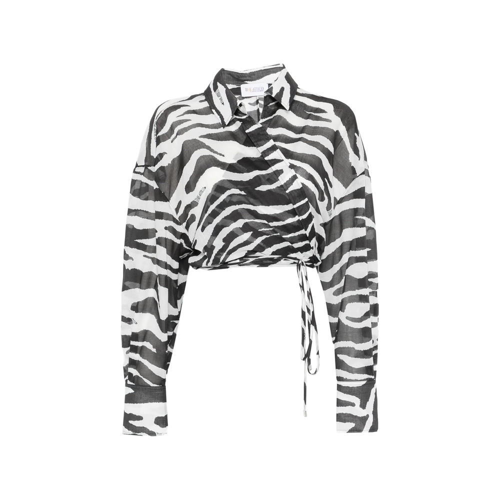 The Attico Zebra-pattern Blouse