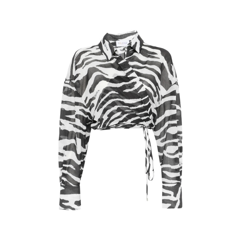 The Attico Zebra-pattern Blouse