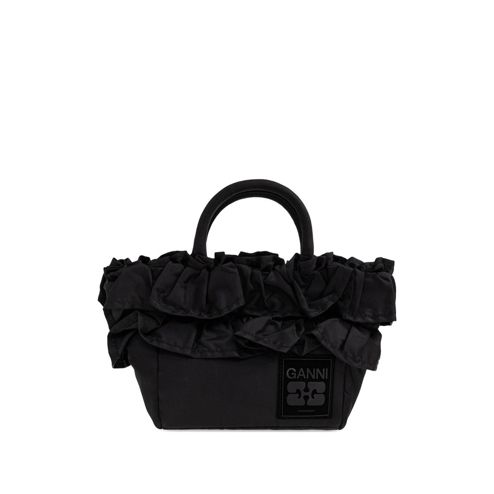 Ganni Mini Ruffle Tote Bag