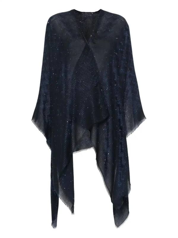 zigzag-woven cape