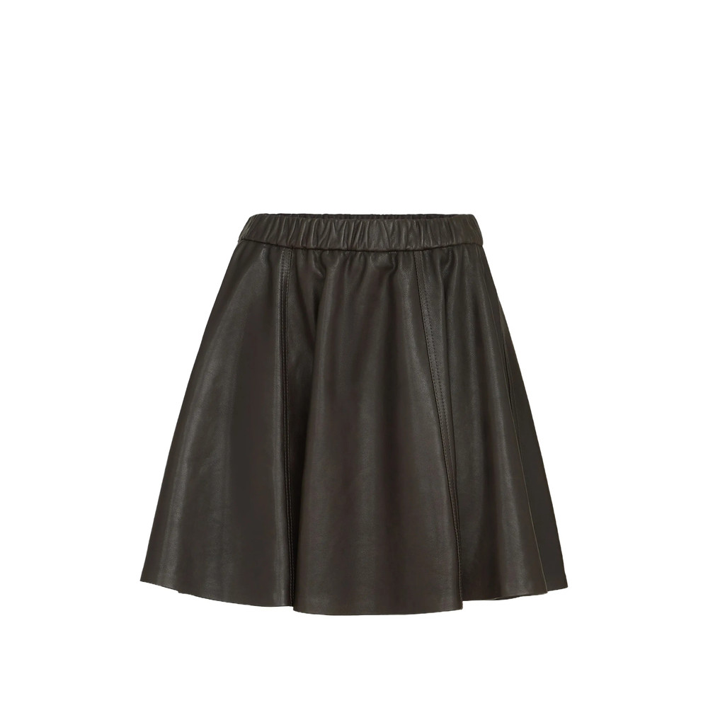 Brunello Cucinelli Polished Nappa-leather Mini Circle Skirt
