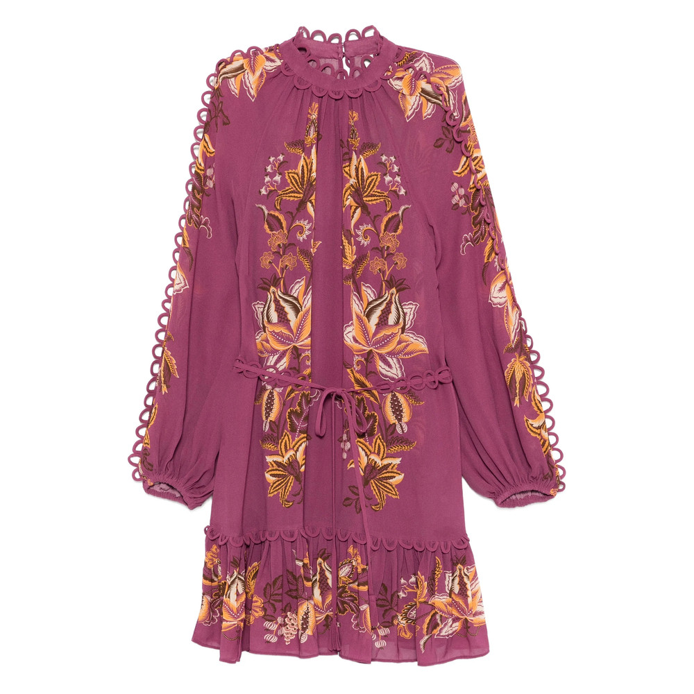 Farm Rio Ruffled Floral Mini Dress