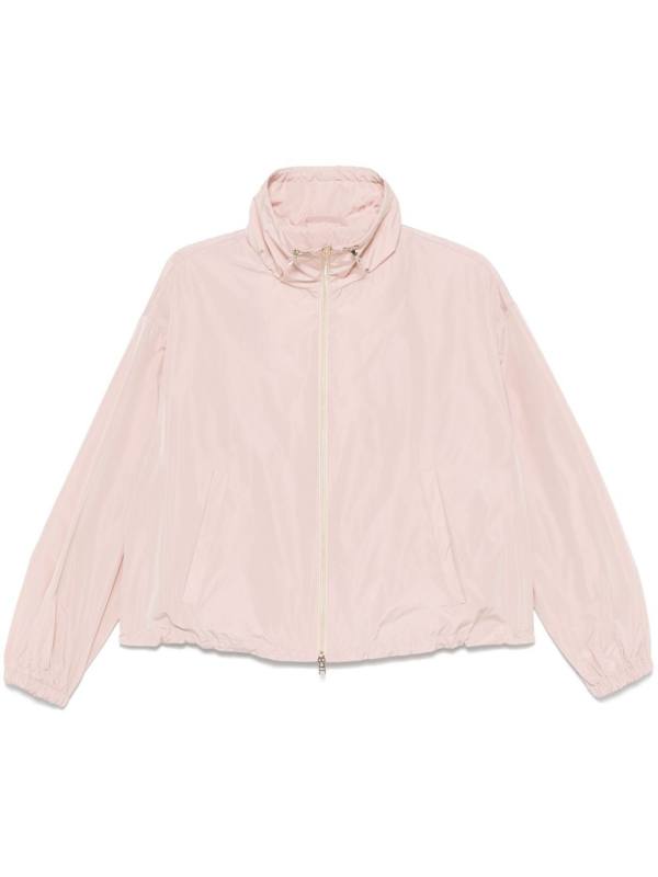 drawstring-collar jacket