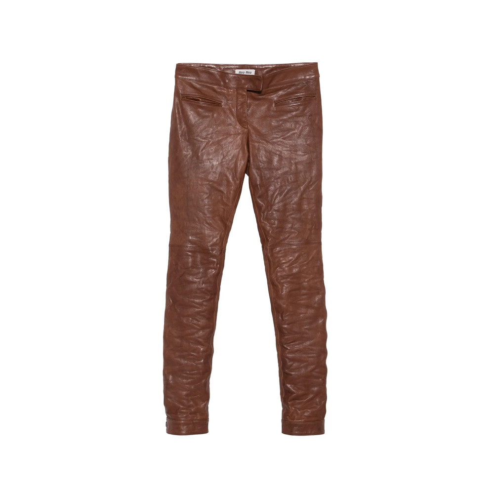 Miu Miu Leather Trousers
