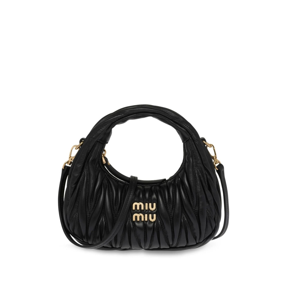 Miu Miu Mini Wander Matelassé Leather Tote Bag