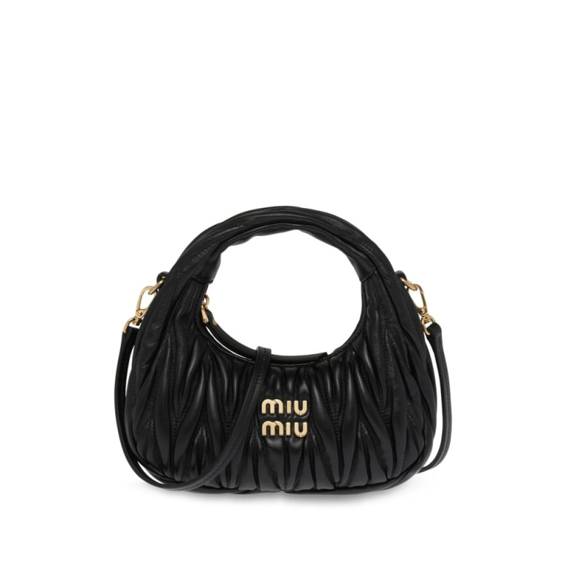 Miu Miu Mini Wander Matelassé Leather Tote Bag