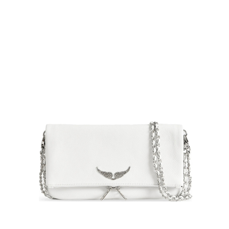 Zadig & Voltaire Rock Grained Leather Clutch Bag
