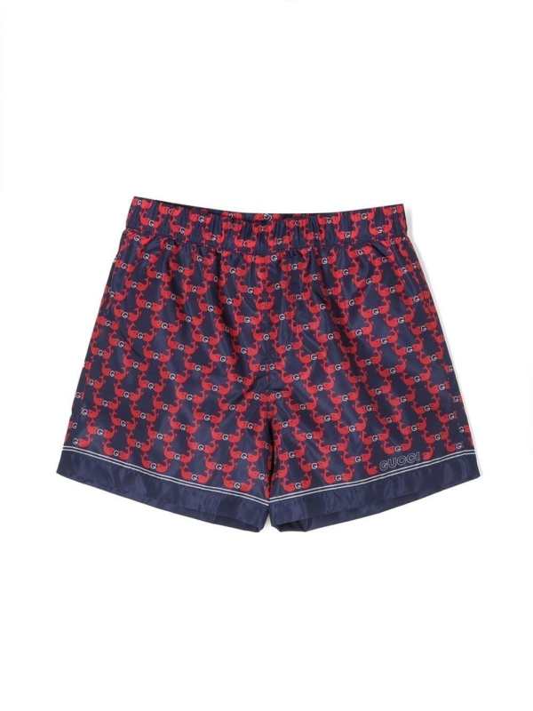 whale-print swim shorts