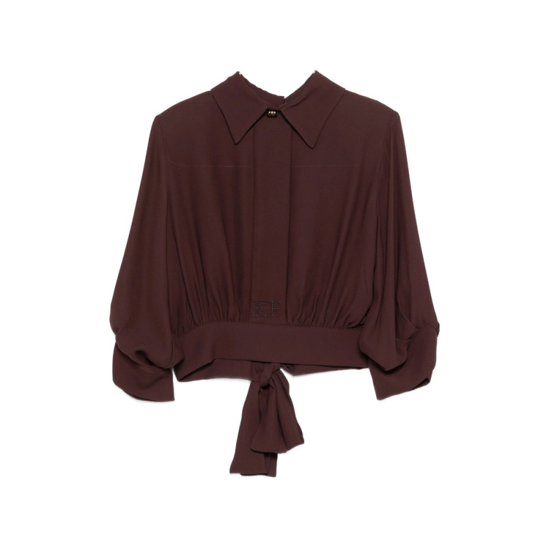 Elisabetta Franchi Collar Tie-waist Blouse