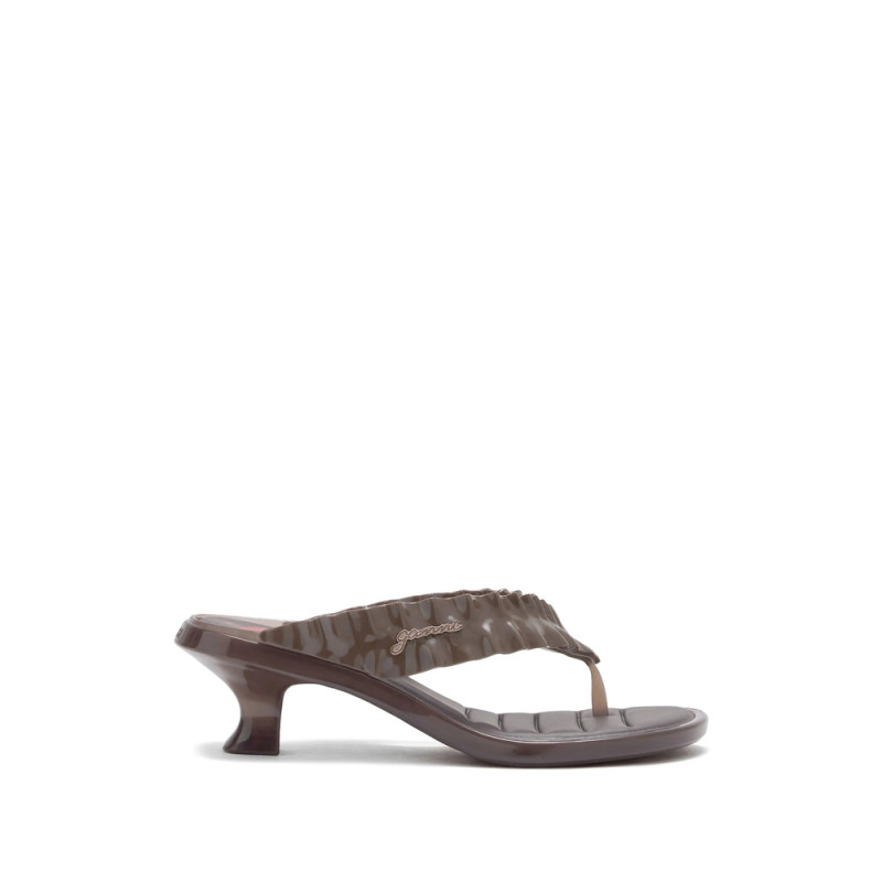 Ganni X Melissa Ruffled-strap Heeled Sandals