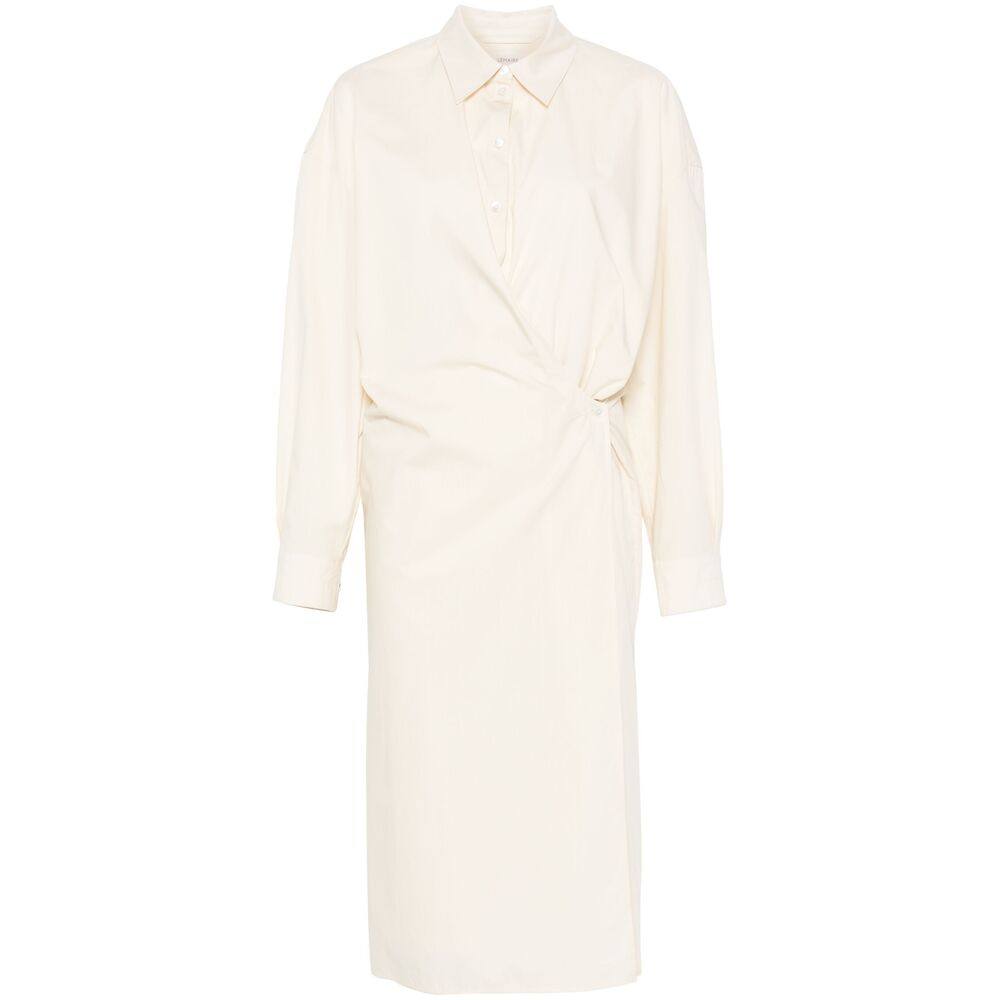 Lemaire Straight-collar Twisted Midi Dress