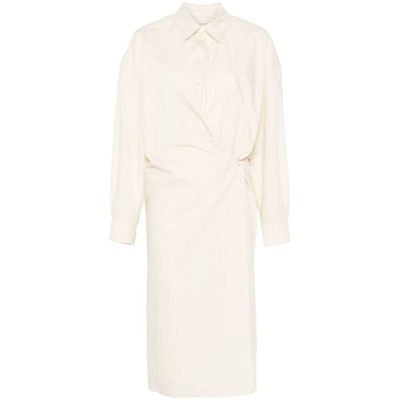 Lemaire Straight-collar Twisted Midi Dress