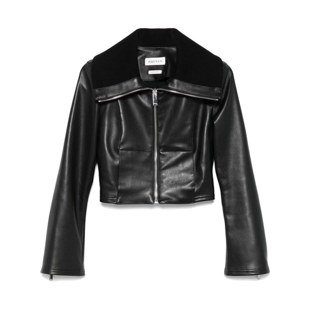 Alexander Mcqueen Folded-collar Leather Jacket