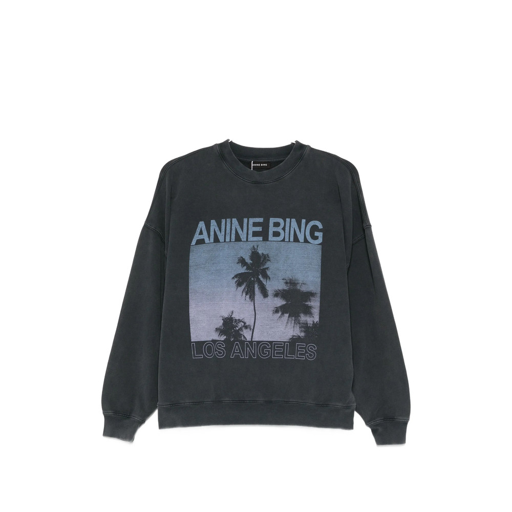 Anine Bing Miles Washed Grey Sweatshirt