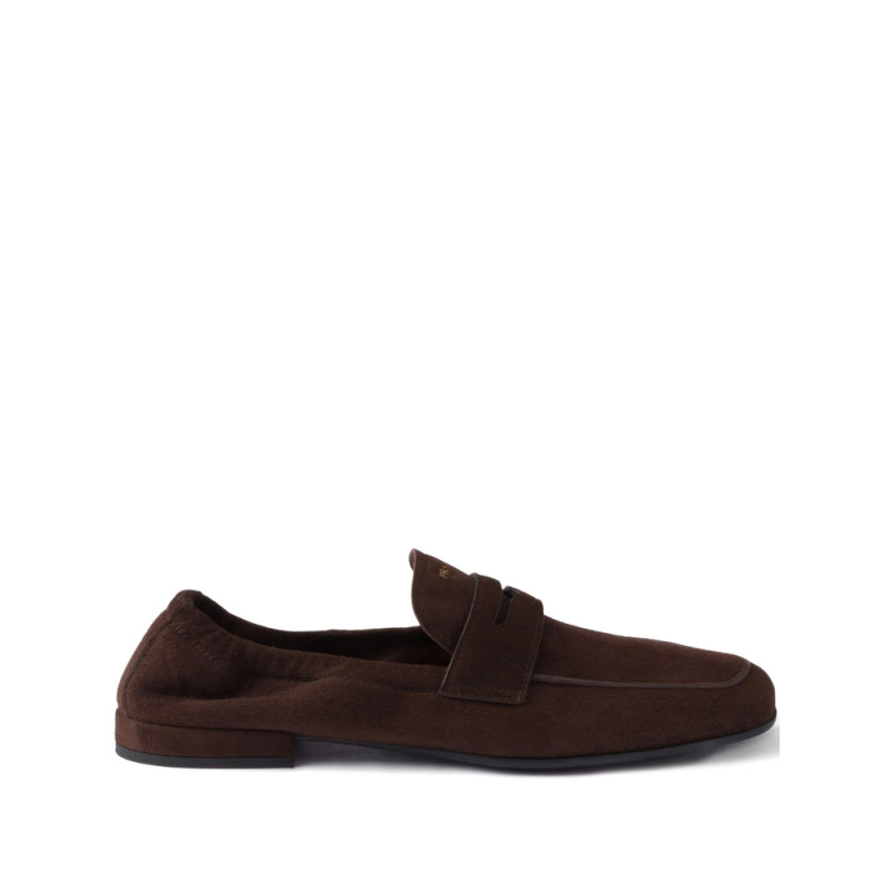 Prada Logo-print Suede Loafers
