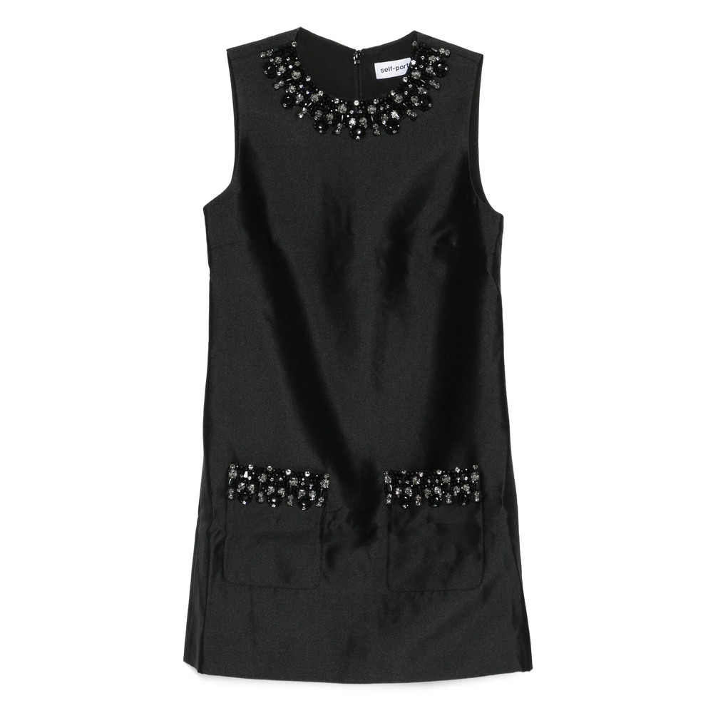 Self-portrait Embellished-pocket Mini Dress