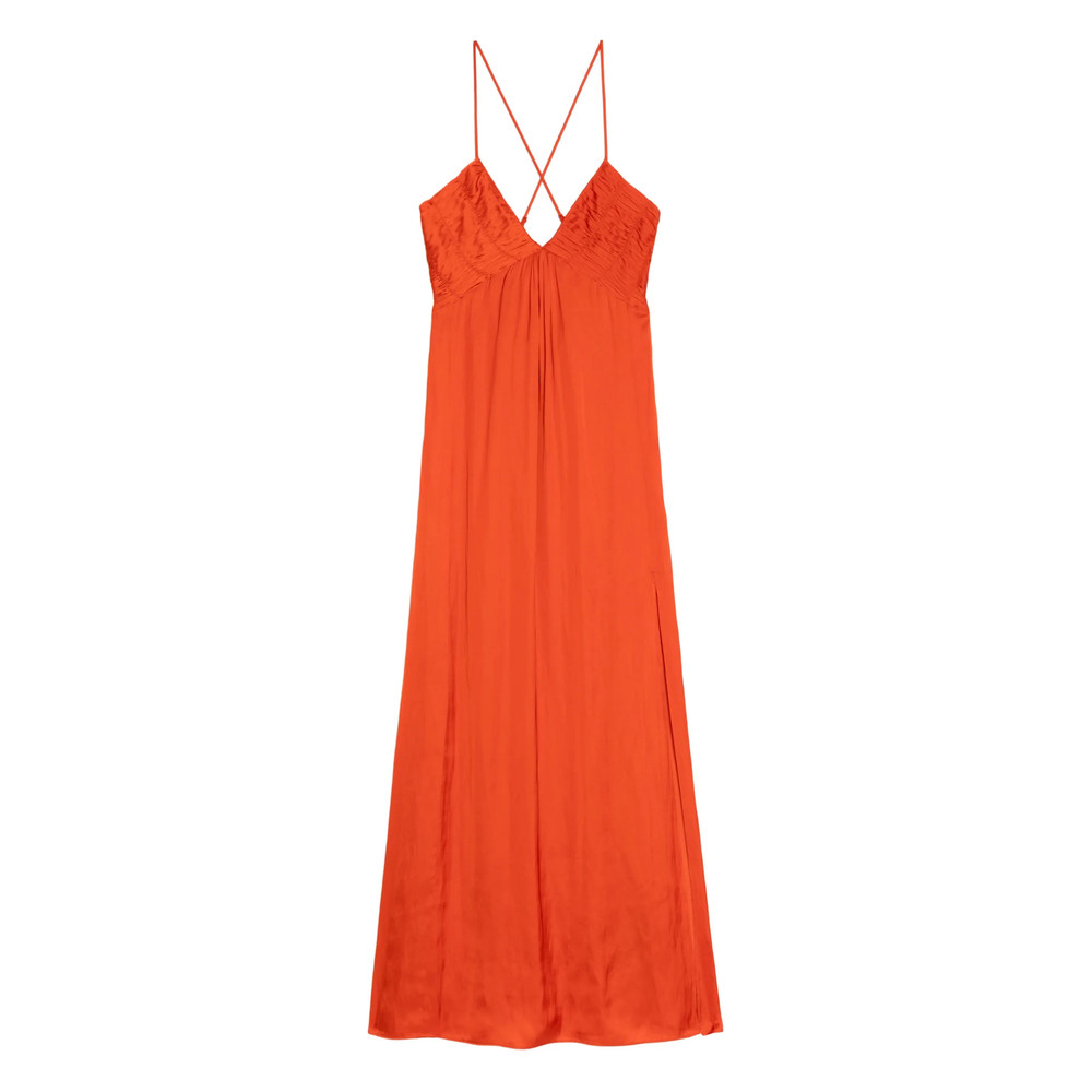 Zadig & Voltaire Spaghetti-strap Ruched Maxi Dress
