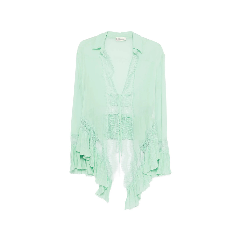 Blumarine Lace Ruffled Blouse