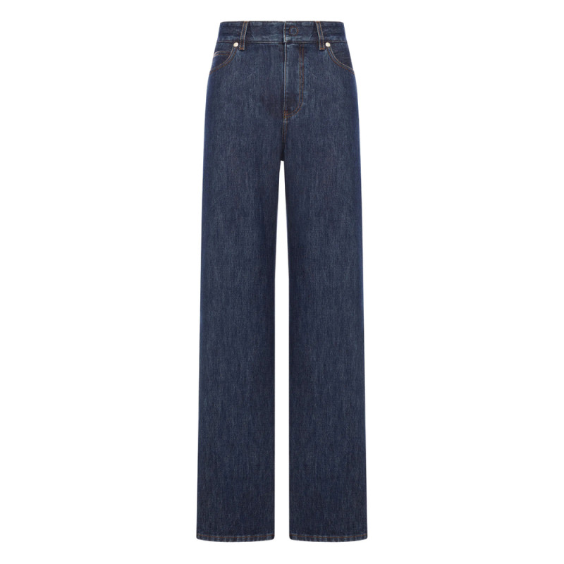 Fendi Textured Denim Jeans