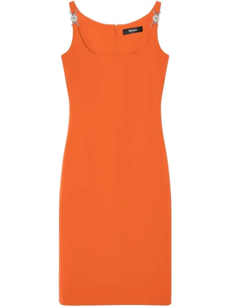 scoop-neck midi dress