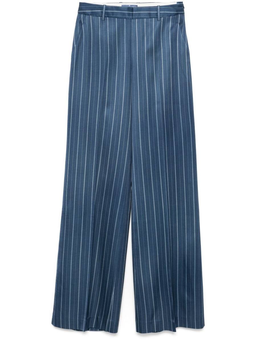 pinstriped palazzo trousers