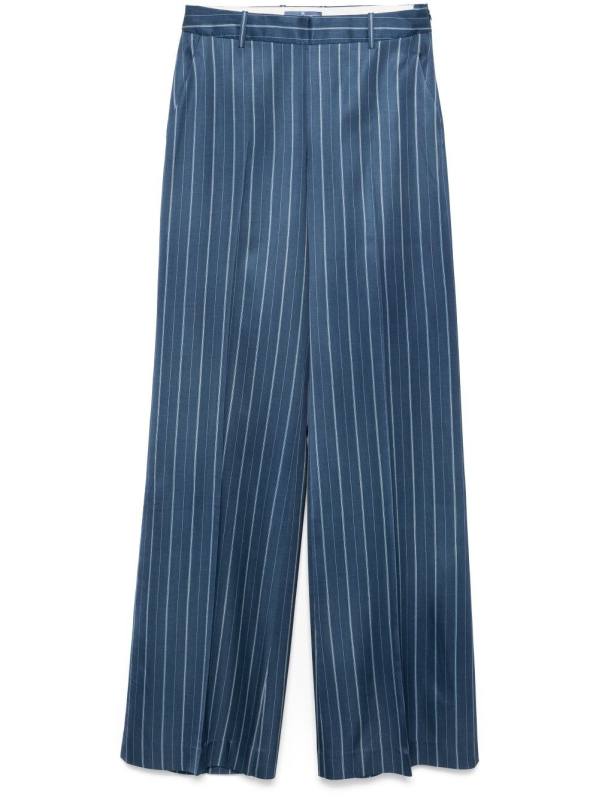pinstriped palazzo trousers