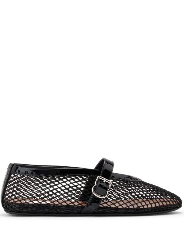 fishnet ballerina flats