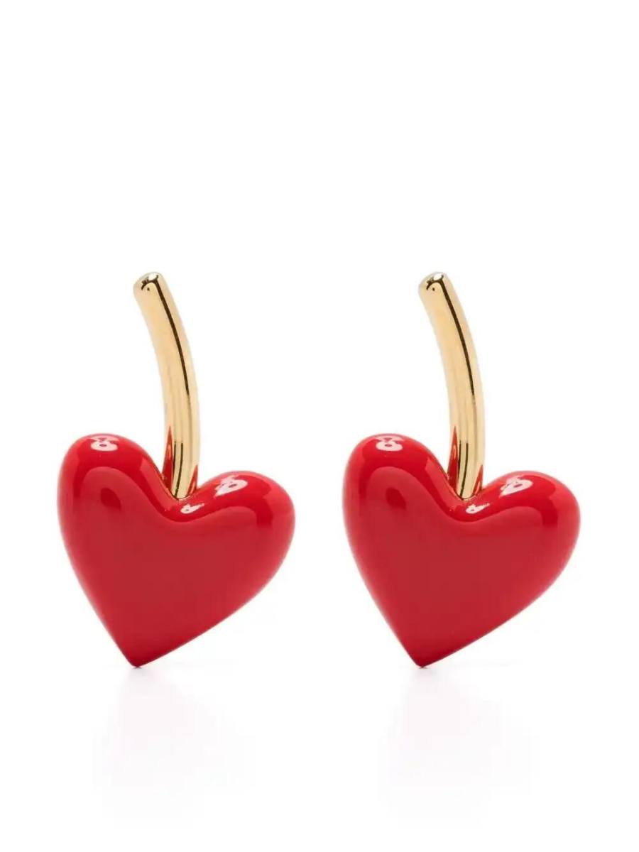 heart-motif earrings