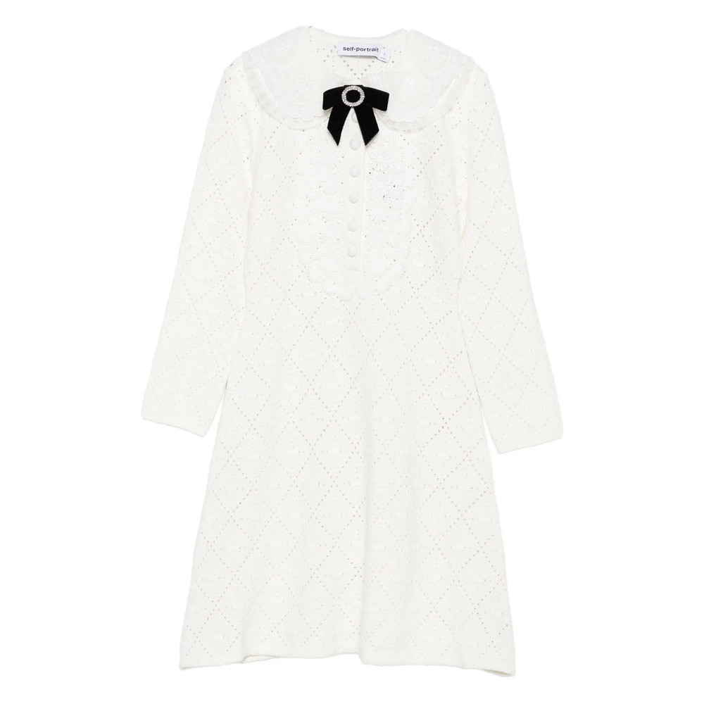 Self-portrait Bow-embellished Mini Dress