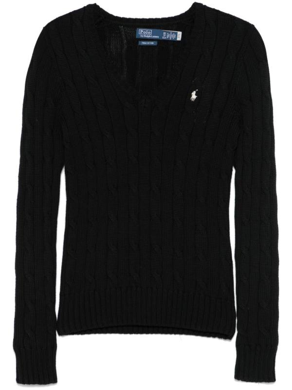 cable-knit cotton sweater