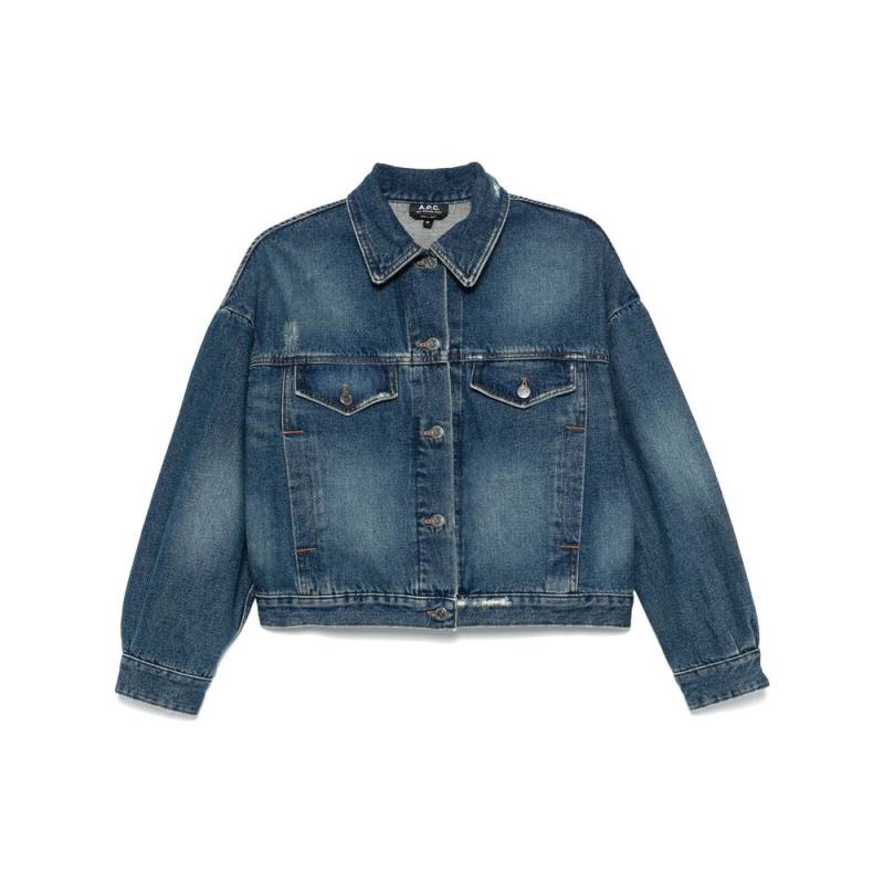 A. p.c. Distress Denim Jacket