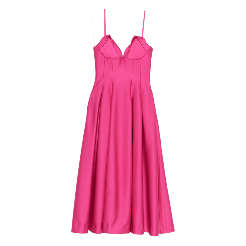 Rebecca Vallance Sweetheart-neck Pleated Dress