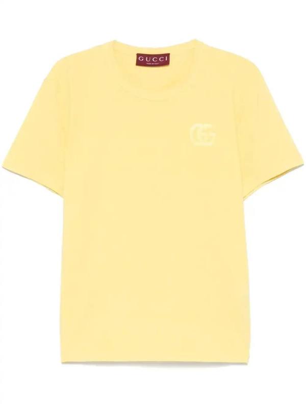 embroidered cotton T-shirt