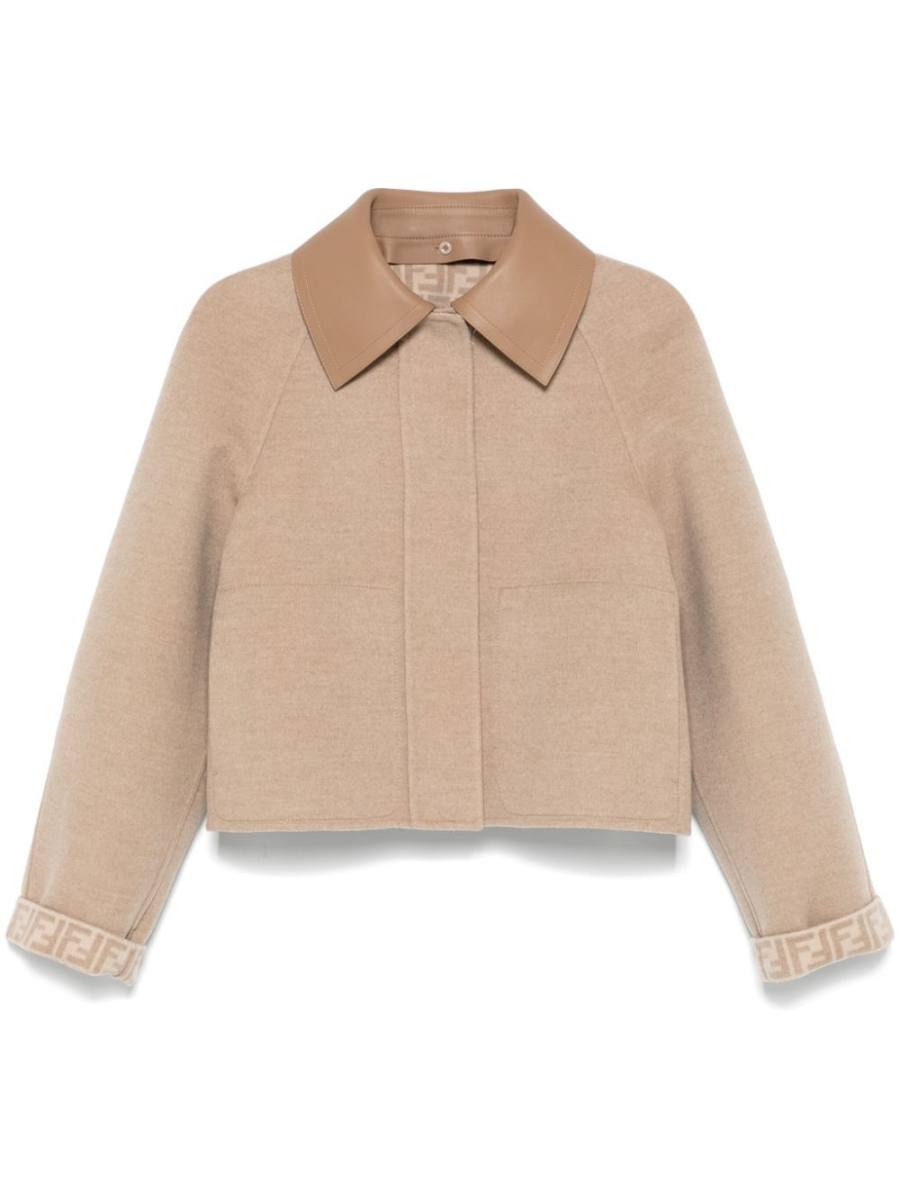 contrast-collar jacket